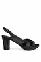 Solly 1140 Mg Black Platform Heeled Evening Dress Women's Shoes