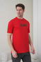 Men's Red Nothing Written High Printed Crew Neck T-Shirt