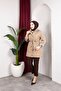 Zippered Waist Tunnel Plus Size Trench Coat Mink - 6