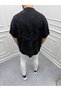 Men's Oversized Mold Etching Paint Crew Neck T-Shirt - 5
