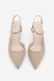 Women's Stiletto Pointed Toe Strappy Open Back Classic Heeled Shoes Livam Beige Suede - 7
