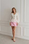 Women's Ecru Bohemian Style Front Tie-Detail Peter Pan collar Long Sleeve Muslin Blouse - 3
