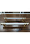 160 mm Square Ring Striped Gold White Handle - 2