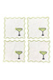 Margarita Glass and Lime Patterned 4-Piece Napkin Set - 2