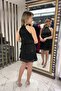 Women's Halter Neck Lined Layered Ruffle Short Satin Dress - 4