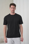 Men's Black Gray Cotton Piece Combed Cotton Short Sleeve Pocketed Shorts Set - 5