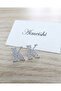 Zircon Stone Letter Earrings - 3