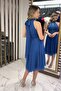 Women's Halter Neck Lined Chiffon Tulle Short Dress Slim Fit - 4