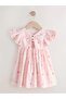 Pink Printed Angel Sleeve Dress - 6