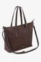 106 Burgundy Women's Shoulder Bag with Zipper and Cross Strap Faux Leather Tote & Shoulder Bag - 5