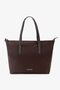 106 Burgundy Women's Shoulder Bag with Zipper and Cross Strap Faux Leather Tote & Shoulder Bag