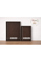 Bamboo Double Tray Set, Serving & Presentation Tray |   20×30 cm – 35×25 Cm, Dark Tone Brown-Acacia - 5
