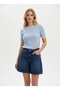 Women's Crew Neck Paneled Ribbed Knit Knitwear Sweater 12415 - 3