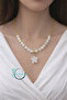Real Stone Star Necklace - 45 cm Stainless Steel Chain - Handmade Star Pendant
