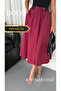 High Waist Lace-Up Poplin Maxi Skirt – Premium Drapey Long Skirt - 4