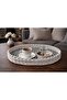White Knitted Decorative Tray – Bohemian Handmade Coffee Table Tray - 3