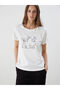 Crew Neck Printed Combed Women's T-Shirt