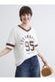 V-Neck Los Angeles Printed Oversize Women's T-Shirt