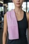 Sports Towel-40X100 Cm- Soft-Textured -Women-Fitness-Pilates-Yoga-Pink-High Sweat Absorption