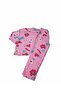 Girl's Pink Pajama Set Interlock Anti-Sweat - 4