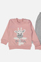 Giraffe Embroidered 100% Cotton Baby Girl Set - 2