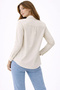 Women's Long Sleeve Shirt with Buttons, Classic Collar, Suitable for Casual and Office Wear - Cream - 4