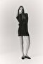 Lace-trimmed jersey dress
