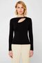 Women's Blouse Fitted Rib Knit Knitted Asymmetrical Window Ke Glittery Twisted Collar Long Sleeve Plain Stylish - 5