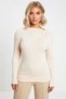 Women's Blouse Fitted Asymmetrical Collar Long Sleeve Knitted Rib Knit Plain Patterned Soft-Textured Stretchy Fabric - 5