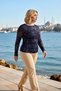 Women's Plus Size Blouse Boat Neck Long Sleeve Knitted Tulle Fabric Body Fitting Asymmetrical Cut Shawl Patterned - 3