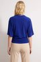 Women Blouse Fitted Bodycon Boat Neck Batwing Sleeve Short Sleeve Stretchy Thick Sandy Knitted Stylish - 6