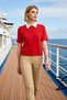 Women's Blouse Shirt Knitwear Lapel Short Sleeve Color Block Slim D Woven Single Plate Standard Fit Stylish