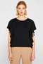 Women's Blouse Crew Neck Short Sleeve Ruffle Detail Fitted Fit Plain Pattern Knitted Stretchy Fabric Casual - 5