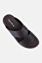 Men Slip On Arabic Sandals, Dark Brown - 4