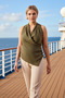 Women's Plus Size Blouse Double-Breasted V-Neck Sleeveless Woven Fitted Fit Plain Pattern Micro Regular Length