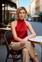 Women's Blouse Halter Neck Straight Sleeveless Asymmetrical Cut Satin Fabric Regular Fit Plain Pattern Summer - 4