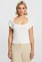 Women's Plus Size Blouse Heart Collar Short Sleeve Ribbed Knit Knitted Fabric Fitted Fit Plain Pattern Regular Length - 5