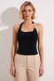 Women's Knitted Blouse Halter Neck Square Cut Thick Strap Fitted Sleeveless Accessory Plain Durable - 5