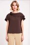 Women's Blouse Shawl Collar Low-Cut Short Sleeve Woven Fabric Regular Fit Plain Pattern Ideal for Daily Use - 5