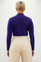 Women's Plus Size Blouse Mock Neck Long Sleeve Knitted Fabric Ruched Detail Fitted Fit Sandy Woven - 6