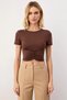 Women's Blouse Sport Ruched Detail Micro Knitted Fabric Crew Neck Short Sleeve Fitted Fit Plain Pattern - 5