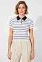 Women's Blouse Polo Collar Short Sleeve Knitwear Thin F Corded Fabric D Patterned Fitted Cut Regular Length Daily Use - 5