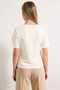Women's Blouse Boat Neck Low Sleeve Short Fitted Mold Interlock Knitted Fabric Plain D Patterned Daily Use - 5