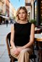 Women's Blouse Fitted Boat Neck Sleeveless Knitted Rib Knit Fabric Fitted Regular Length Summer - 4