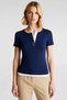 Women's Blouse Fitted Fit Half Placket Button Crew Neck Short Sleeve Standard Knitted Rib Knit - 5