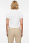Women's Knitted Blouse Mock Neck Short Sleeve Ruched Regular Fit Plain Pattern Knitwear Look Summer Product - 6