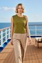 Women's Blouse Asymmetrical Collar Sleeveless Knitwear Slim C Cropped Cut Plain Pattern Summer Top Clothing Quality