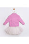 Pearl Jacket Tutu Tulle Single Girls' Three-Piece Suit - 4