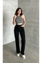 New Season High Waisted Loose Fit Stretchy Women's Palazzo Jeans - 2