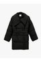 Long Sleeve Zippered Shawl Collar Belted Water Repellent Anorak Puffer Jacket